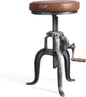 Anitque Bar Stool With Swivel Pu Seat Industrial Kitchen Island Chair Farmhouse Dining Stool Rustic Shop Stool Farmhouse Coffee