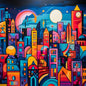 5D DIY Full Round Drill Diamond Painting Colorful House Home Decor Art Craft