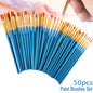 Artist Paint Brush Set High Quality Nylon Hair Watercolor Acrylic Oil Brush Painting Art Supplies Stationery