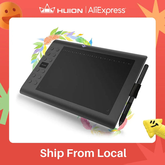 GAOMON M106K PRO 10'' Graphics Drawing Tablet with 8192 Levels Tilt Supported Battery-free Art Stylus for Windows/Mac/Android OS