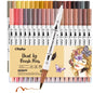 Ohuhu Art Markers Dual Tips Line Marker Set WaterColor Pen Coloring Water Color Brush Fineliner Painting Drawing School Supplies
